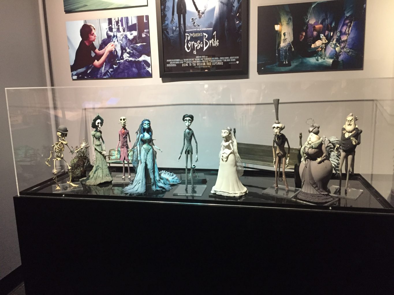 Figuras de la película La novia cadáver. Visitar los estudios Warner Bros. en Hollywood