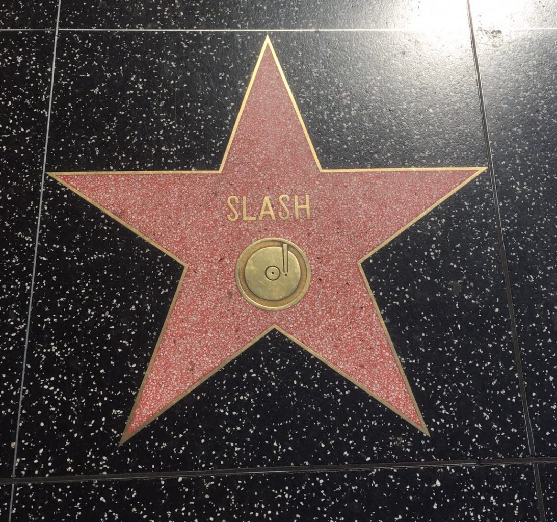 La estrella de Slash en el paseo de la fama
