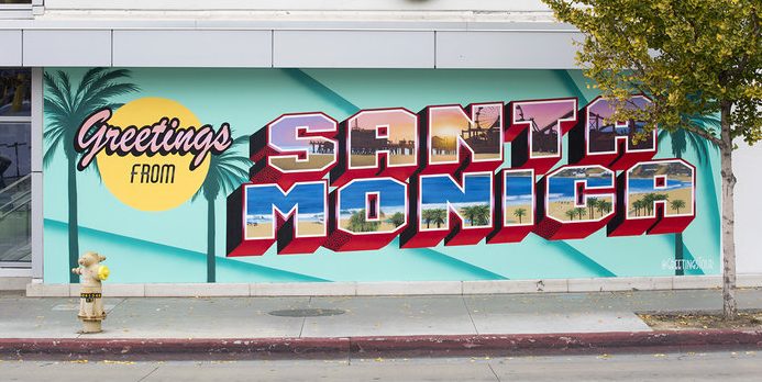 Greetings from Santa Monica. Murales de Los Angeles