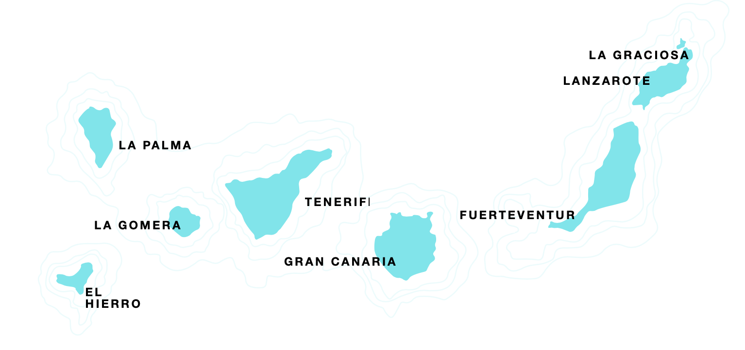 Mapa de las Islas Canarias / holaislascanarias.com