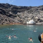 aguas termales en Palea Kameni. Crucero al volcán, aguas termales y Thirassia en Santorini