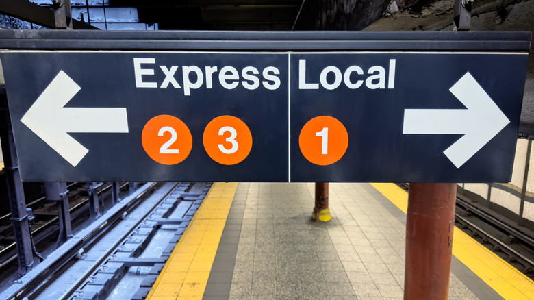 Express y local de las líneas 1 2 3 naranja.Cómo utilizar el metro en Nueva York: guía práctica